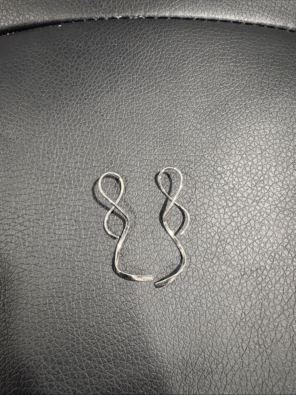 Sterling Silver Infinity Twist Hoop Earrings - Silver